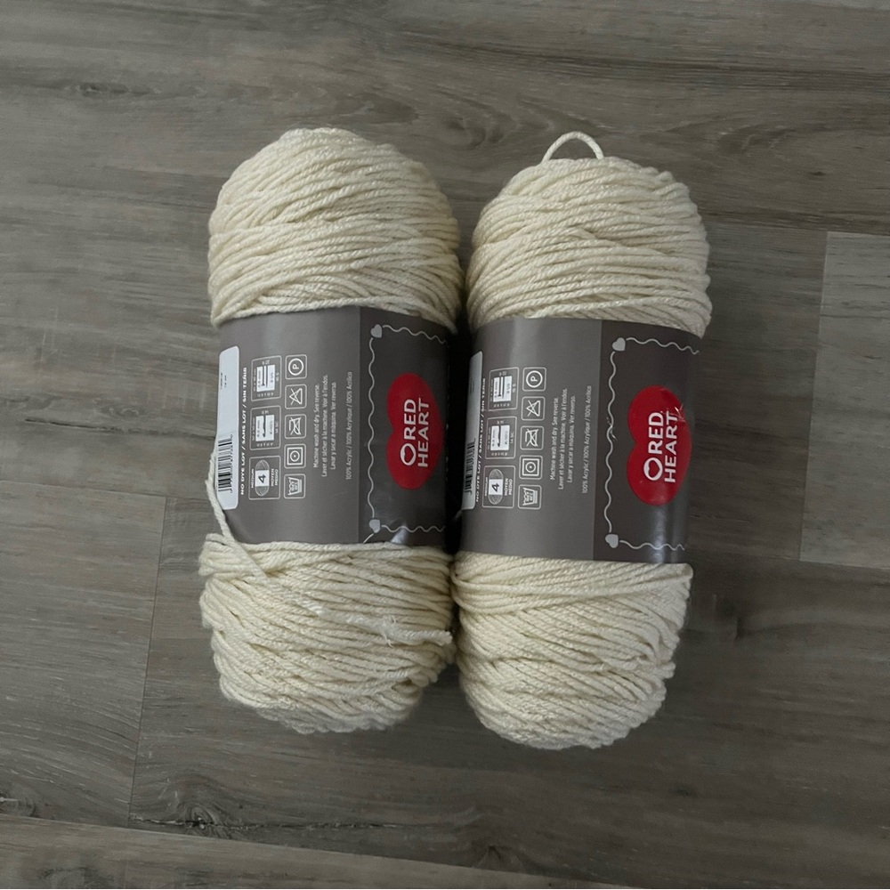 NWT Set of 7 Skeins Red Heart With Love Yarn (Aran/Papaya/Iced Aqua/True Blue) - Picture 8 of 12